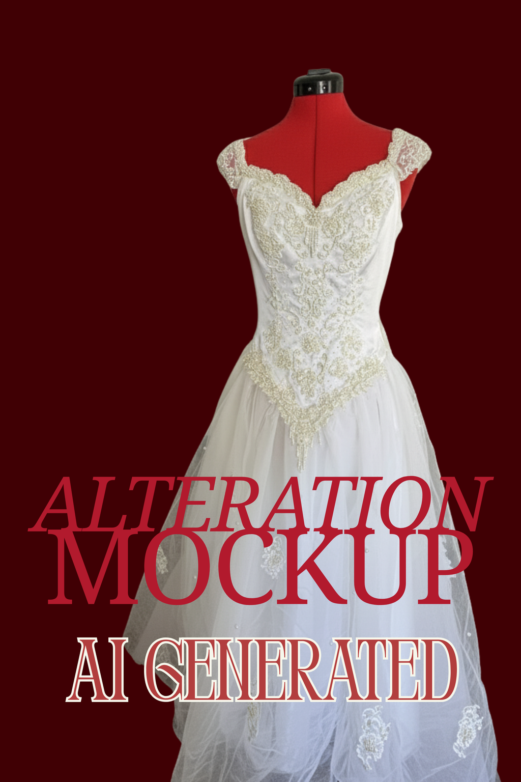 Beaded Vintage Cinderella Wedding Dress with Tulle Skirt