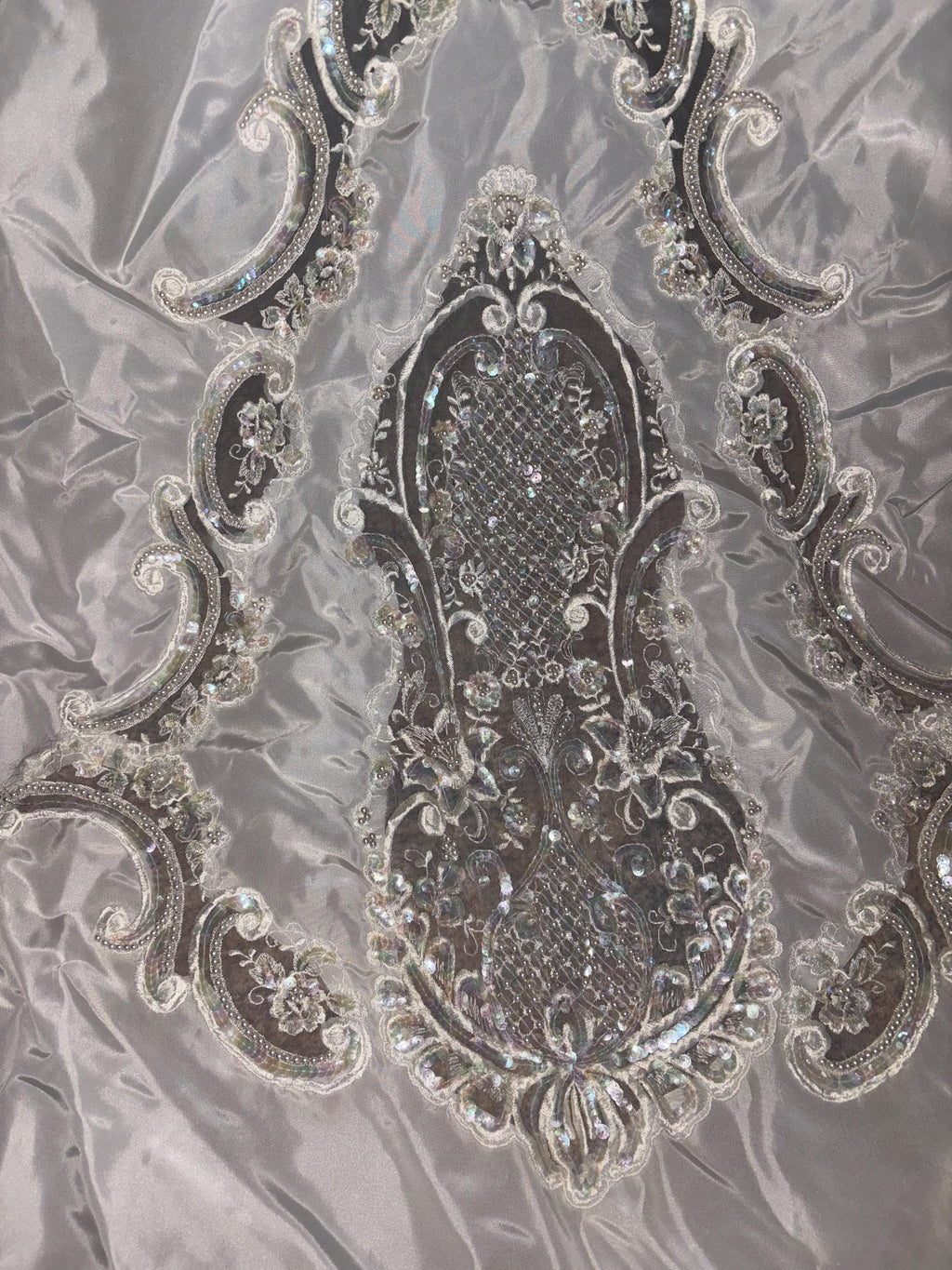 Beautiful Vintage Eve of Milady off shoulder Basque Waist Wedding Dress, Satin & Beaded Basque Waist Vintage Wedding Dress, Bridal Ballgown